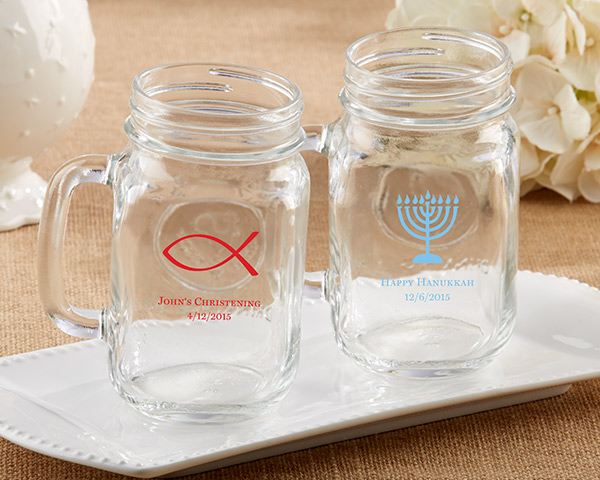 Picture of Kate Aspen 30036NA-RL 16 oz Personalized Mason Jar Mug - Religious