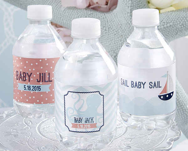 Picture of Kate Aspen 31302NA Personalized Water Bottle Labels - Nautical Baby