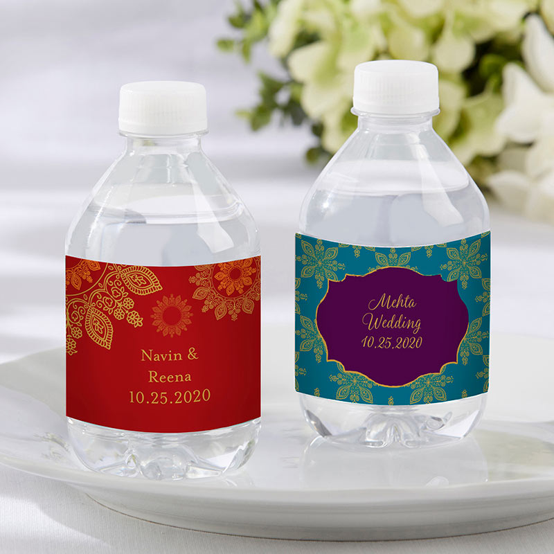 Picture of Kate Aspen 32194NA Personalized Water Bottle Labels - Indian Jewel