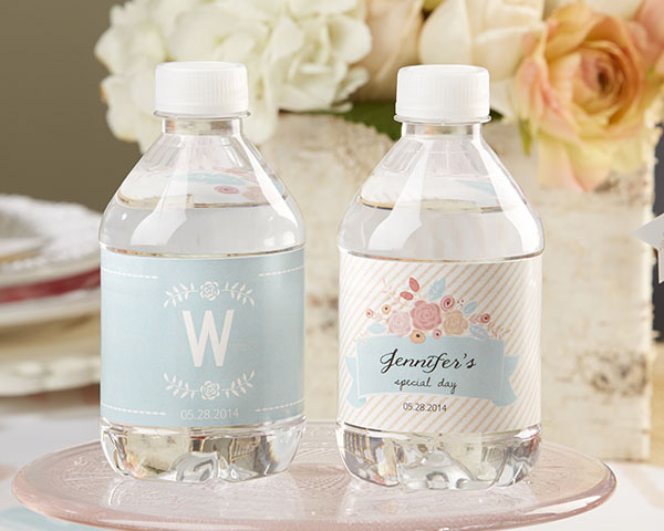 Picture of Kate Aspen 31305NA Personalized Water Bottle Labels - Rustic Bridal