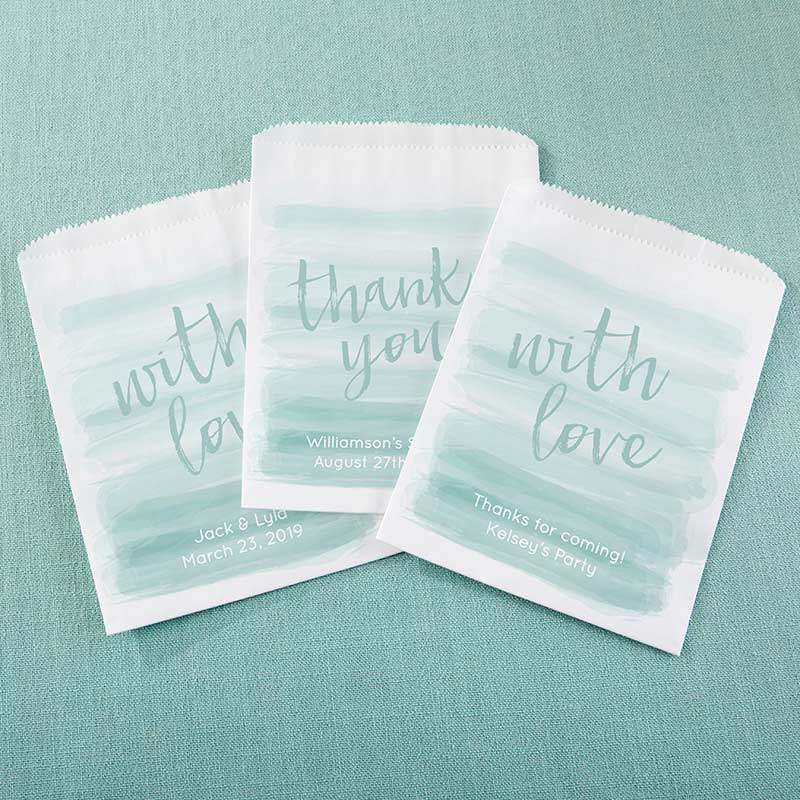 28399WT Personalized White Goodie Bag - Seaside Escape, Set of 12
