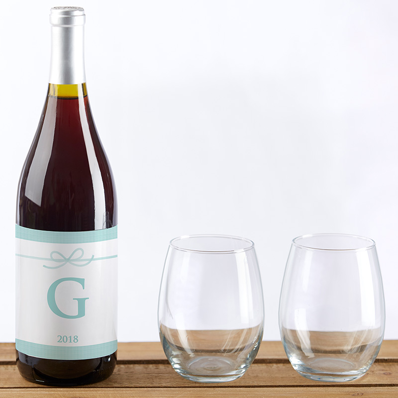 Picture of Kate Aspen 31779NA Personalized Wine Bottle Labels - Something Blue