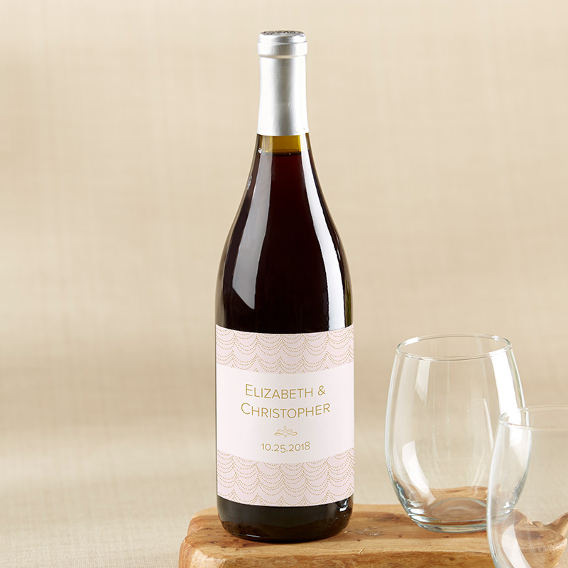 Picture of Kate Aspen 31889NA Personalized Wine Bottle Labels - Modern Romance