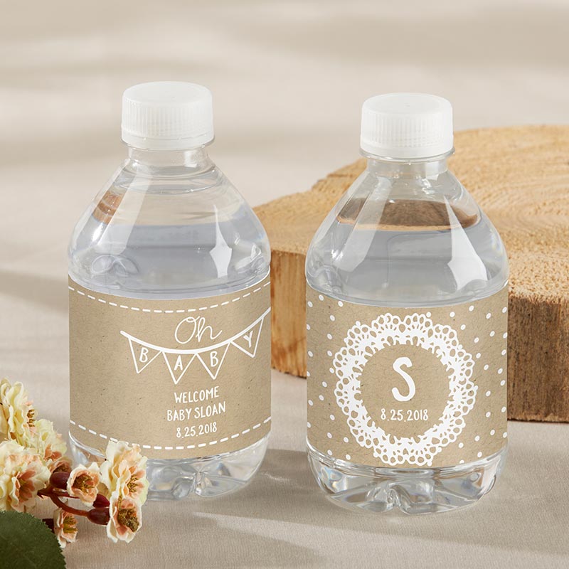 Picture of Kate Aspen 31846NA Personalized Water Bottle Labels - Rustic Charm Baby Shower