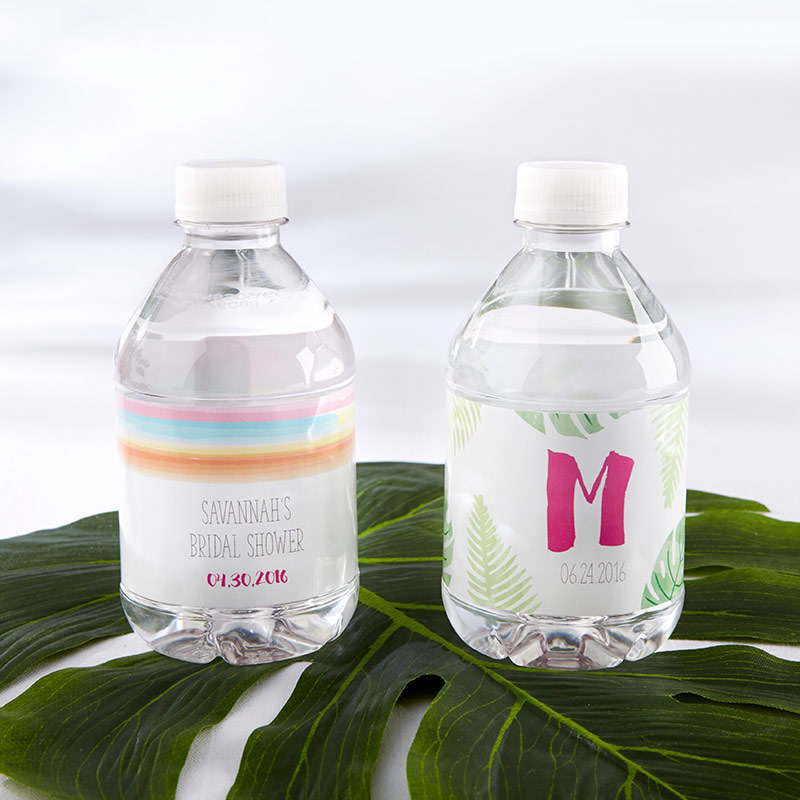 Picture of Kate Aspen 31585NA Personalized Water Bottle Labels - Pineapples & Palms