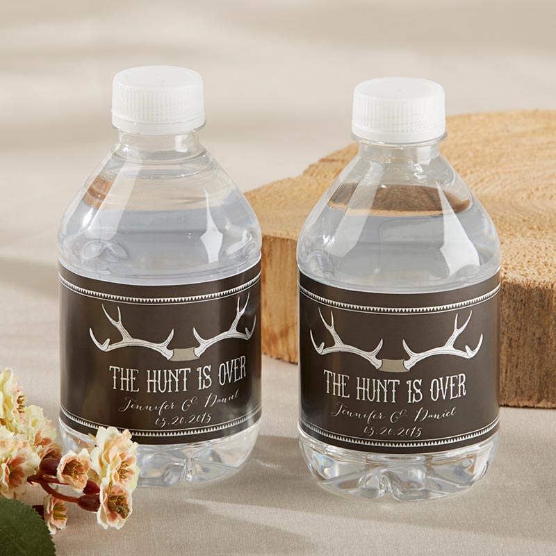 Picture of Kate Aspen 31439NA Personalized Water Bottle Labels - The Hunt is Over