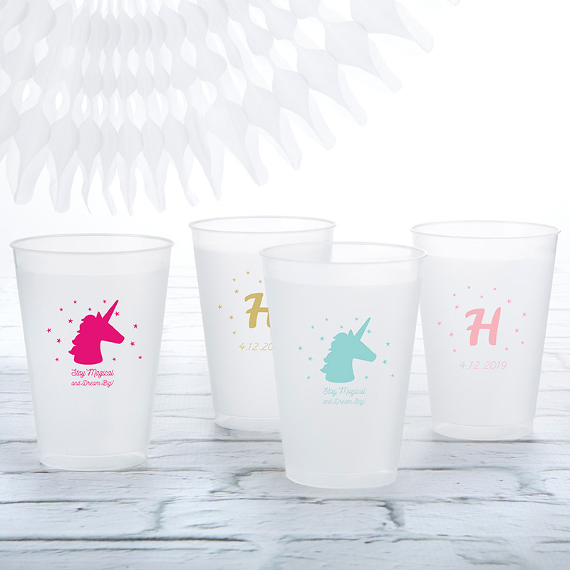 18146NA-EP 10 oz Personalized Frosted Flex Cup - Enchanted Party