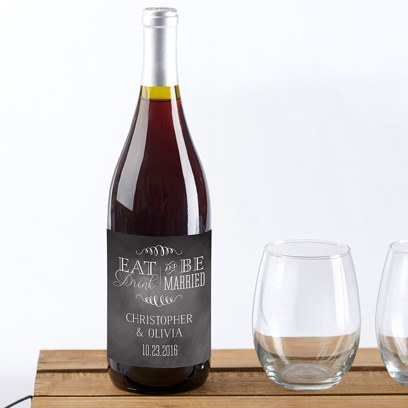 Picture of Kate Aspen 31680ED Personalized Eat Drink be Married Wine Bottle Labels