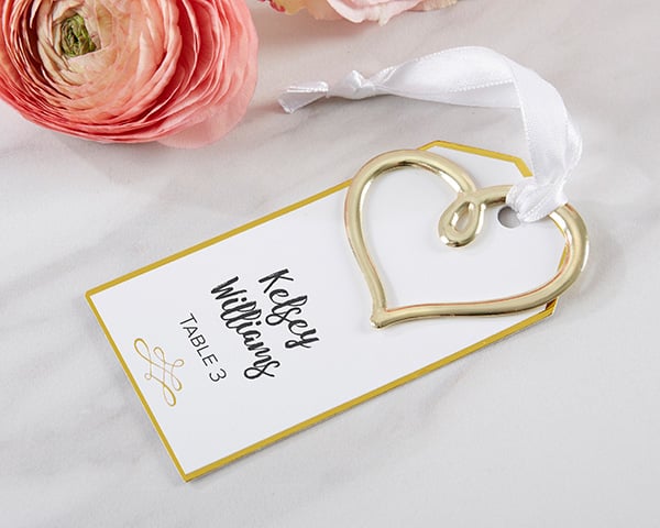 Picture of Kate Aspen 11299NA Gold Heart Escort Card - Set of 12