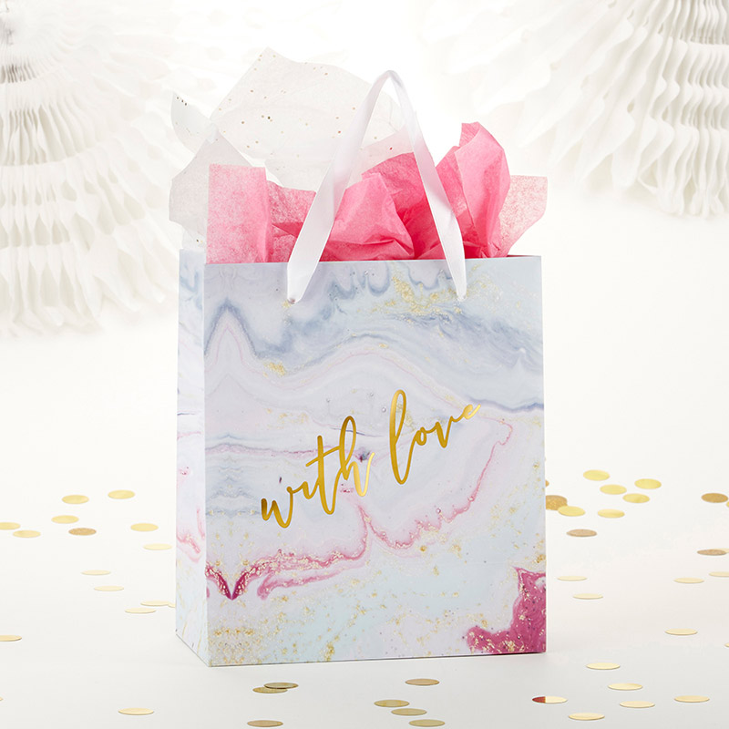 Picture of Kate Aspen 28434NA With Love Marbleized Gift Bag&#44; Set of 6