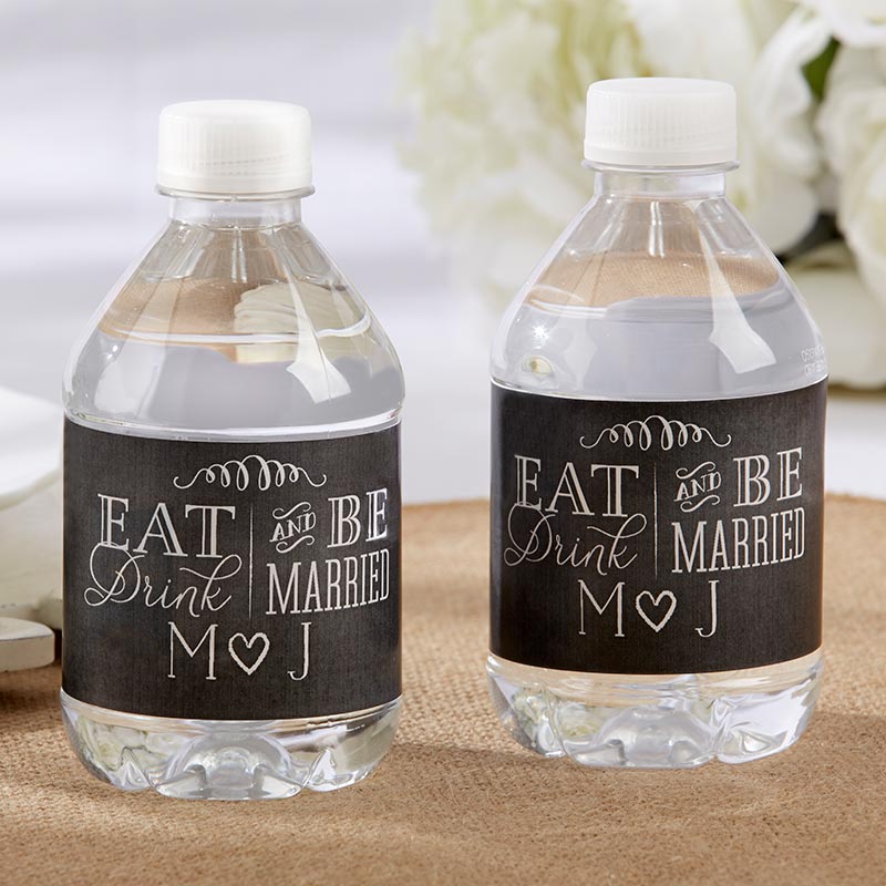 Picture of Kate Aspen 31479NA Personalized Water Bottle Labels - Eat, Drink & Be Married