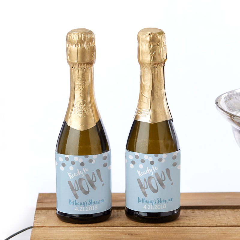 Picture of Kate Aspen 31772NA Personalized Mini Wine Bottle Labels - Ready to Pop Boy