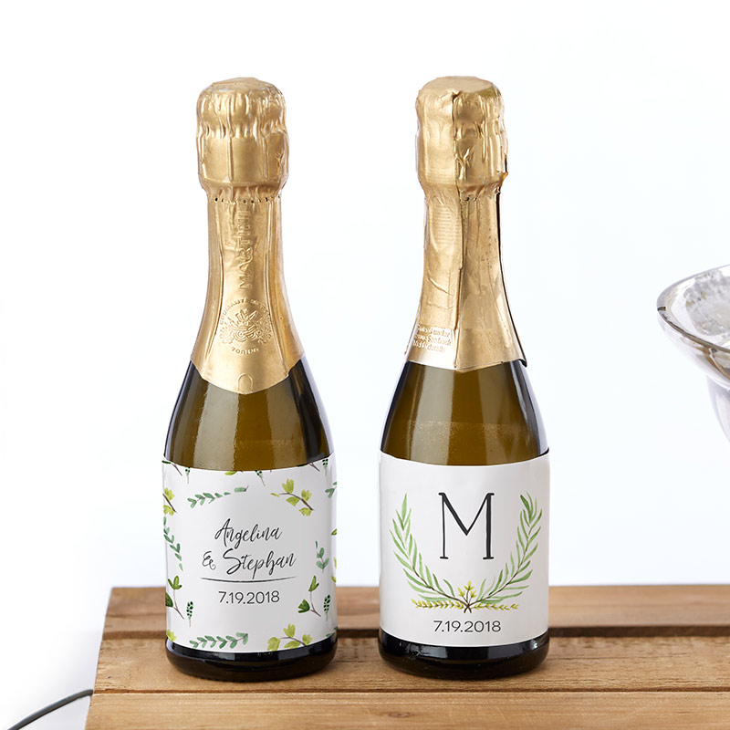 Picture of Kate Aspen 31873NA Personalized Mini Wine Bottle Labels - Botanical Garden