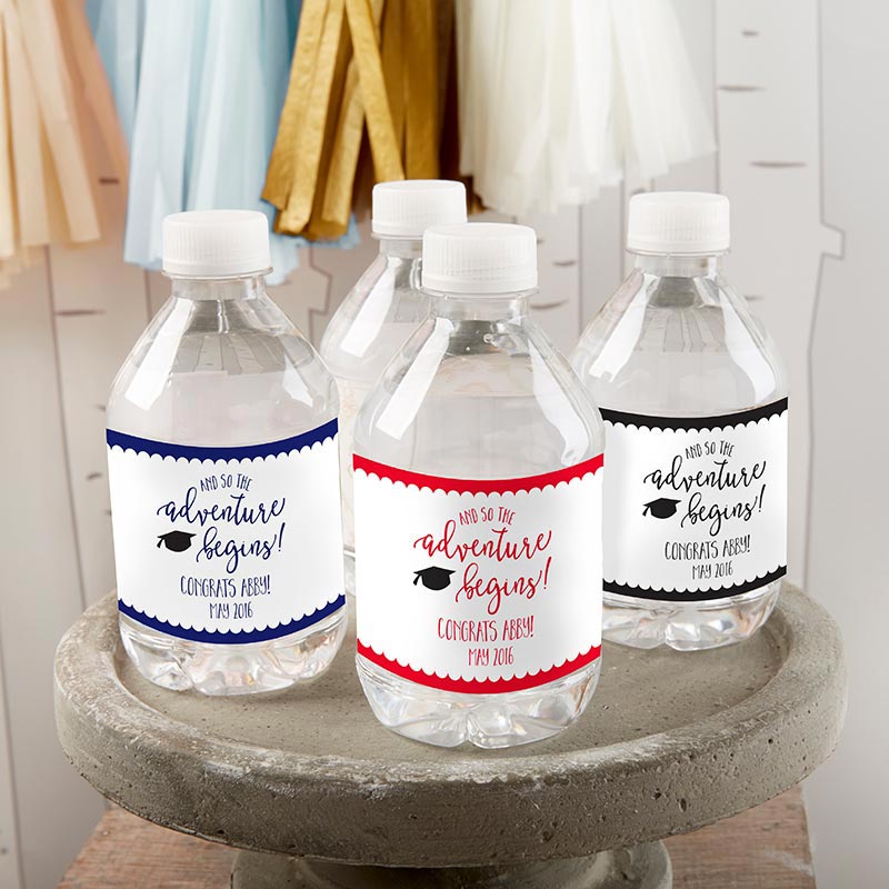 Picture of Kate Aspen 31657NA-GAB Personalized Water Bottle Labels - Graduation Adventure Begins