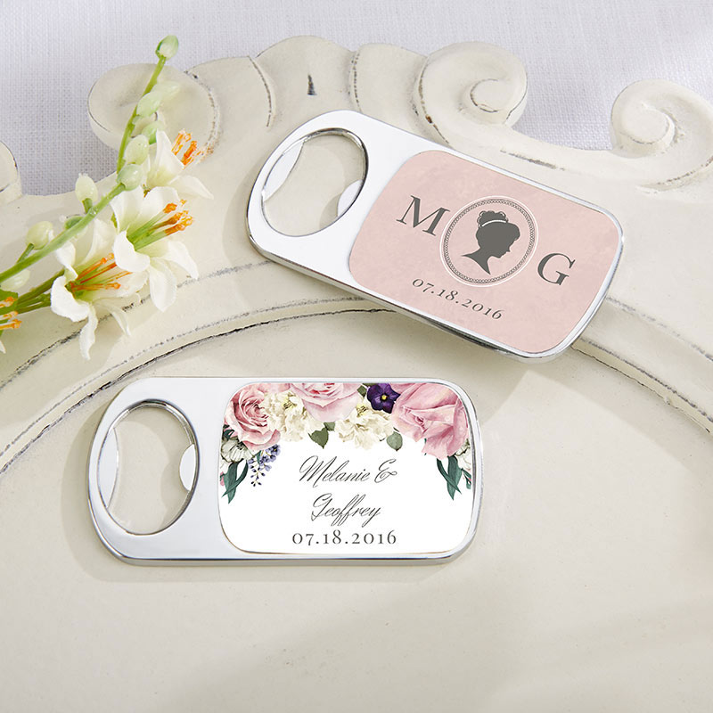 Picture of Kate Aspen 11141NA-EG Personalized Silver Bottle Opener - English Garden