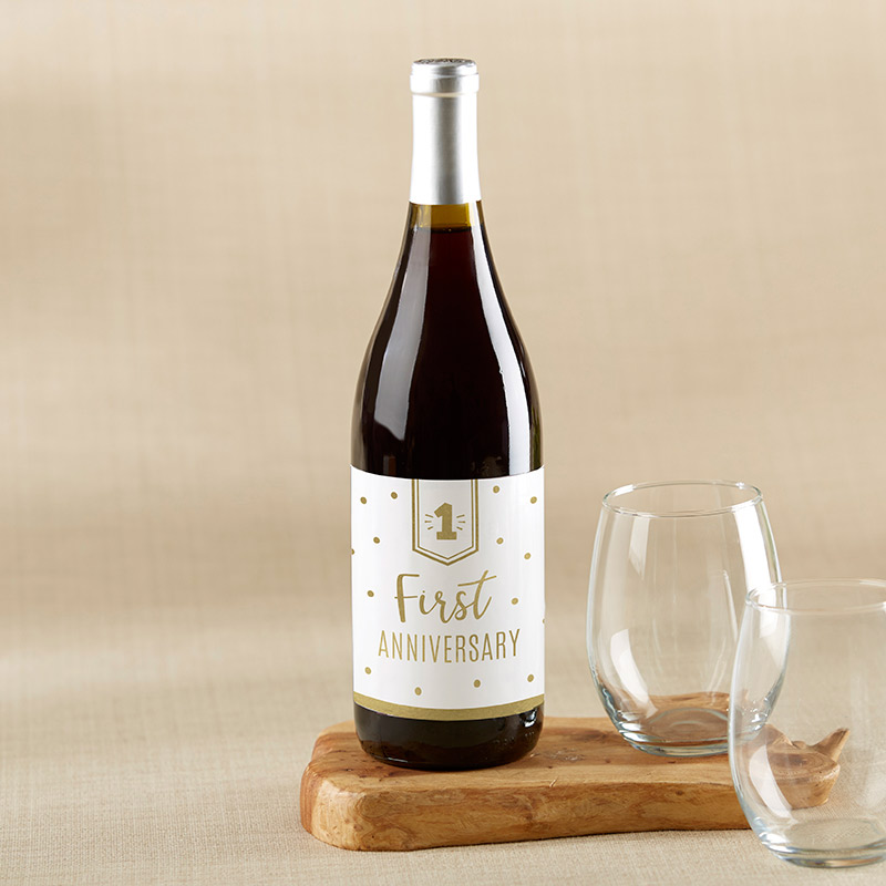 Picture of Kate Aspen 32219NA Marriage Milestones Wine Bottle Label - Classic, Set of 6