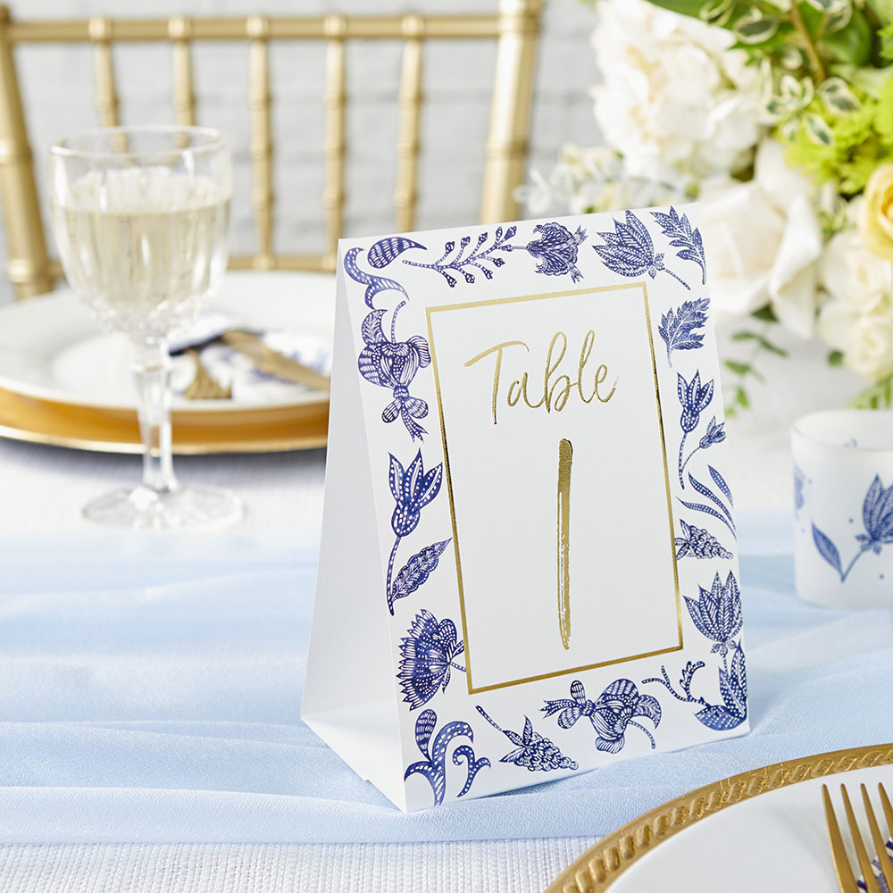 Picture of Kate Aspen 28537NA 5 x 7 in. 1-25 Numbers Willow Wedding Table Calendar&#44; Blue