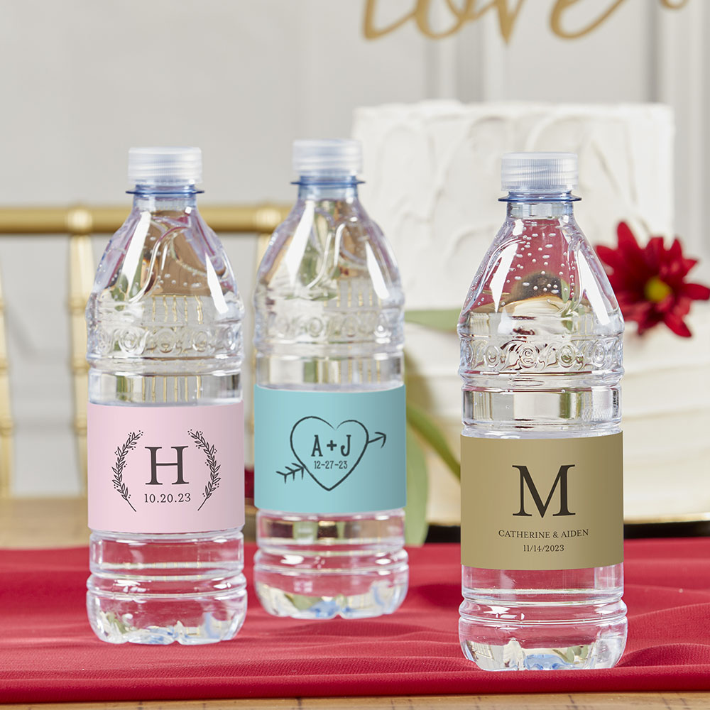 2 x 8 in. Personalized Water Bottle Labels - Set of 12