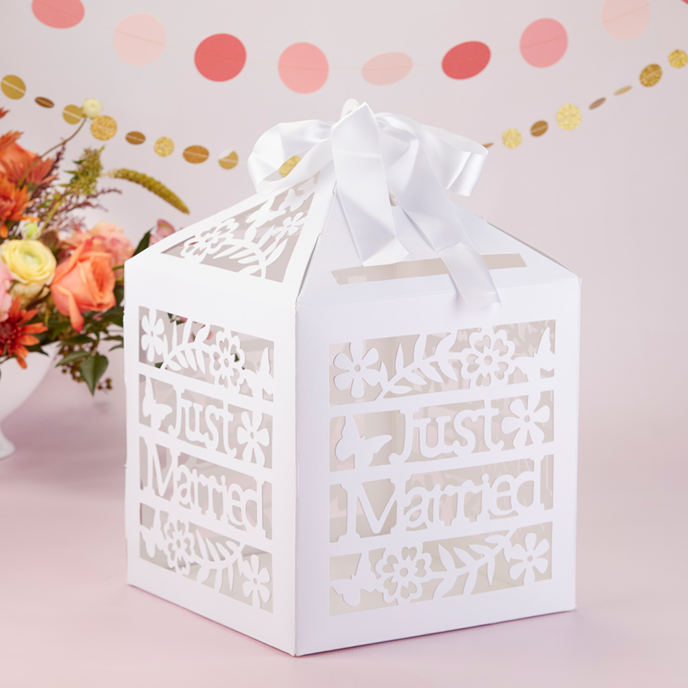 Picture of Kate Aspen 28468NA 15.4 x 10.4 x 10.4 in. Just Married Birdcage Card Box