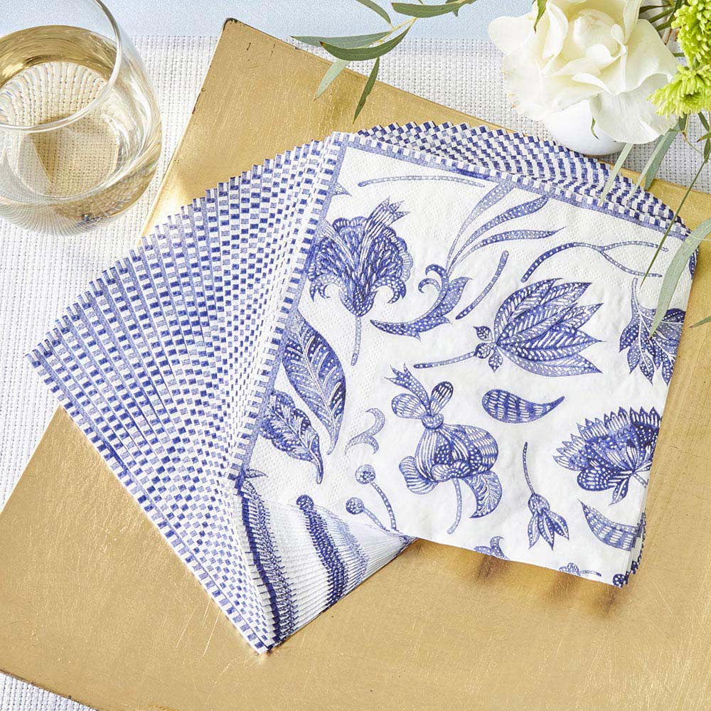 Picture of Kate Aspen 28535NA 0.01 x 6.5 x 6.5 in. Willow 2 Ply Paper Napkins&#44; Blue - Set of 30