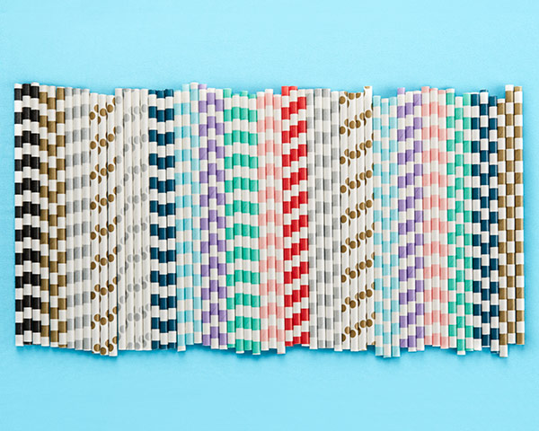 28213RD Paper Party Straws, Set of 25