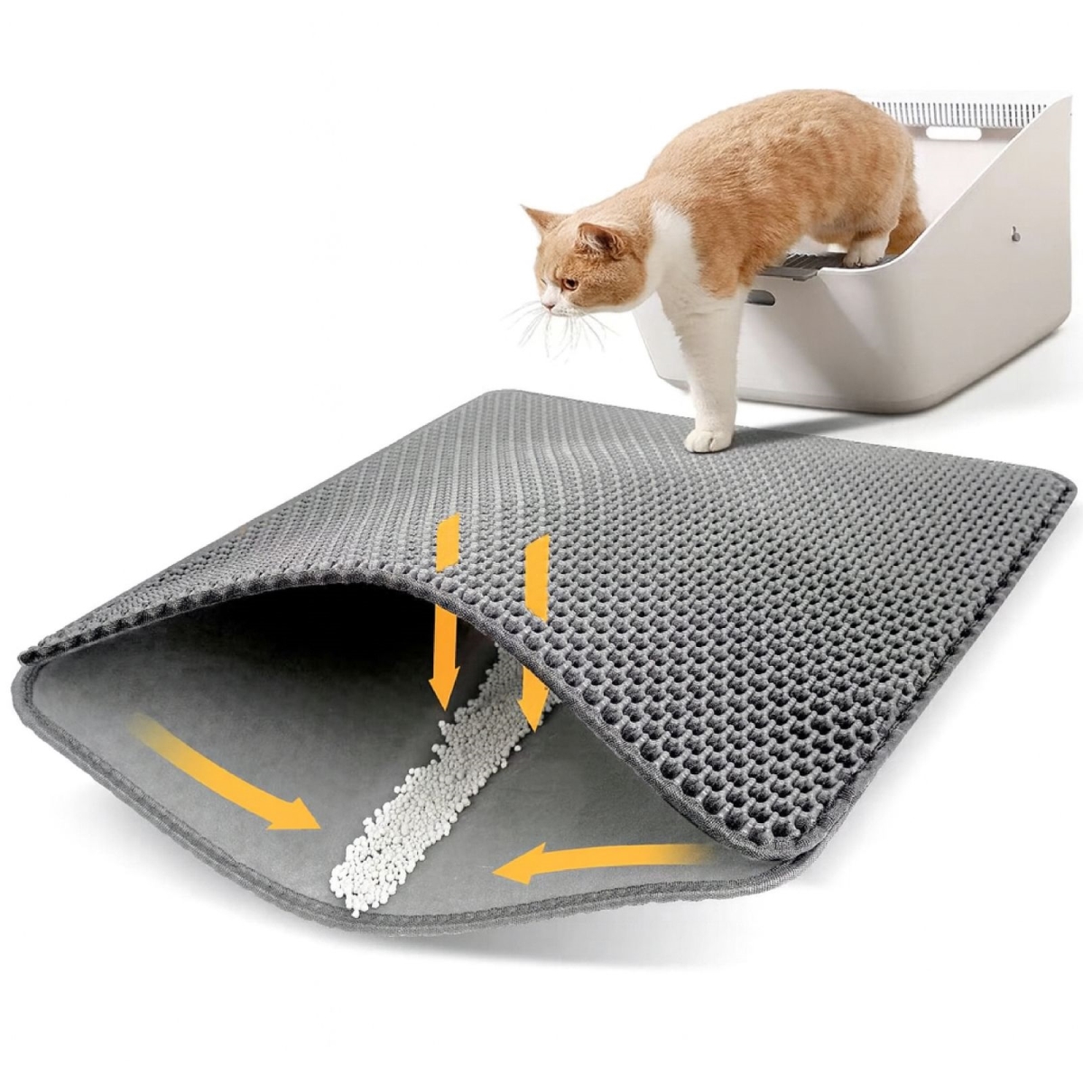 KAT-MLM-24X15 MEOW LITTER MAT CAT LITTER TRAPPING MAT  Small (24  15)