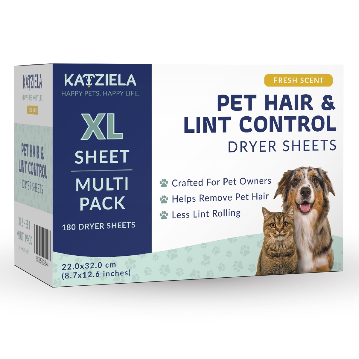 KAT-FSDS-180 Fresh Scent Pet Hair Dryer Sheets - 180 count