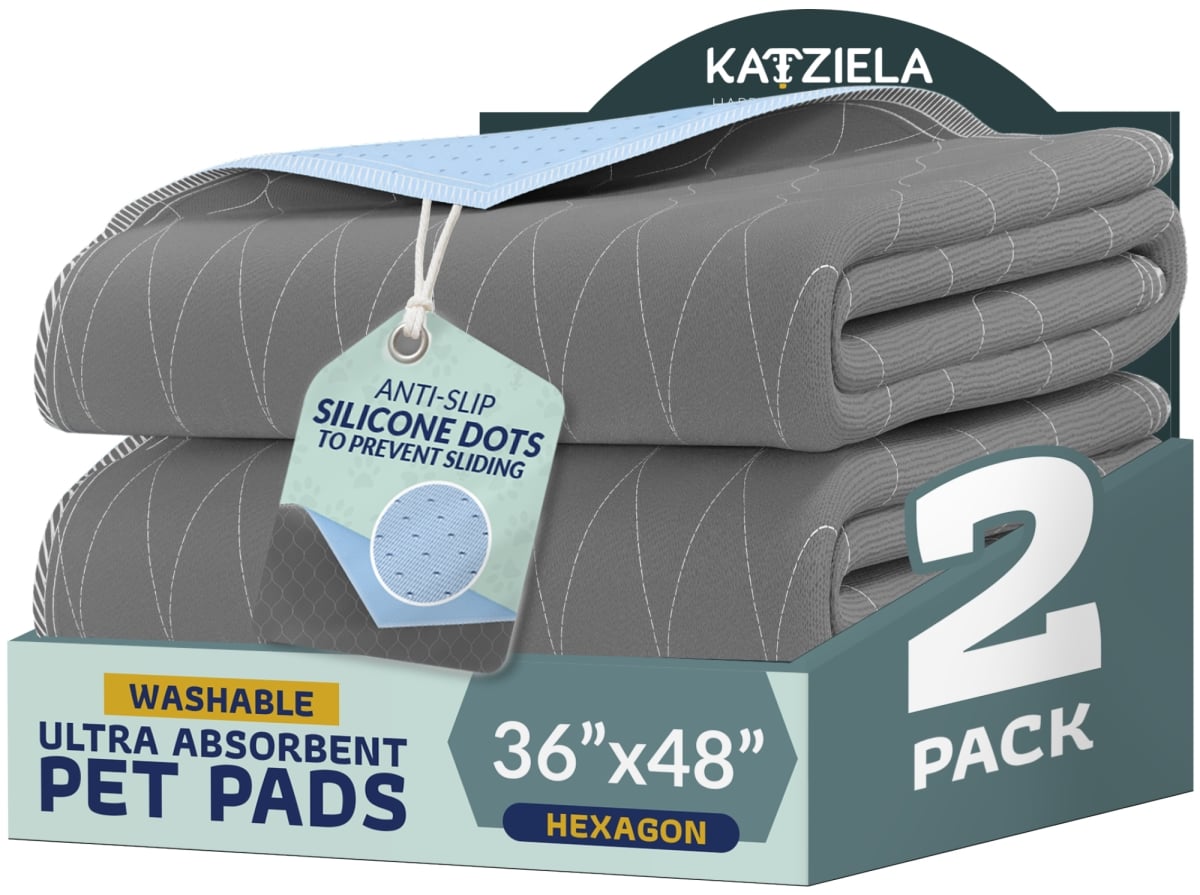 KAT-HPPGW-36X48 Washable Hexagon Dog Pee Pads  36  48 (2 Pack)