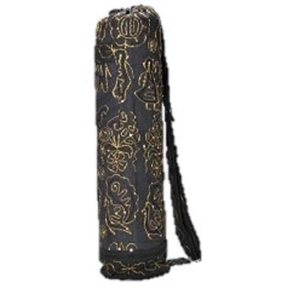 OM101028-Black Hand Crafted Chic Yoga Bag - Black