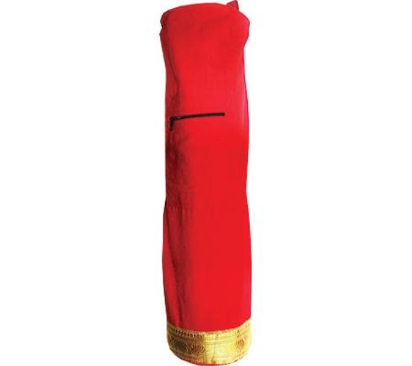 Golden Saree Lace Yoga Mat Bag - Red