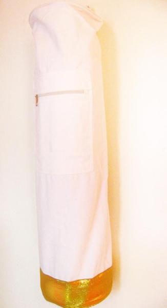 Yoga Golden Saree Lace Mat Bag - White
