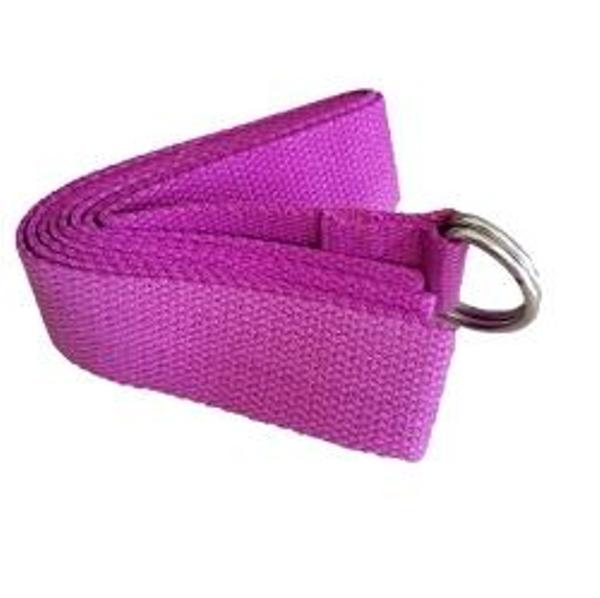 OM131107-Purple 6 ft. Deluxe Regular D-Ring Yoga Strap - Purple