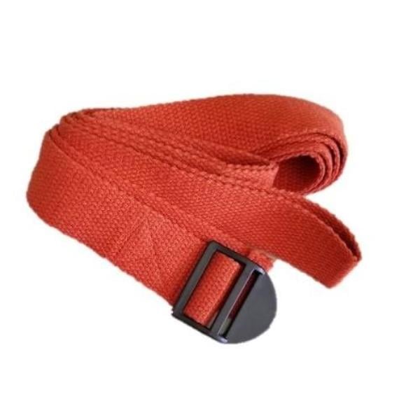 OM132108-Orange 8 ft. Cinch Buckle Regular Yoga Strap - Orange