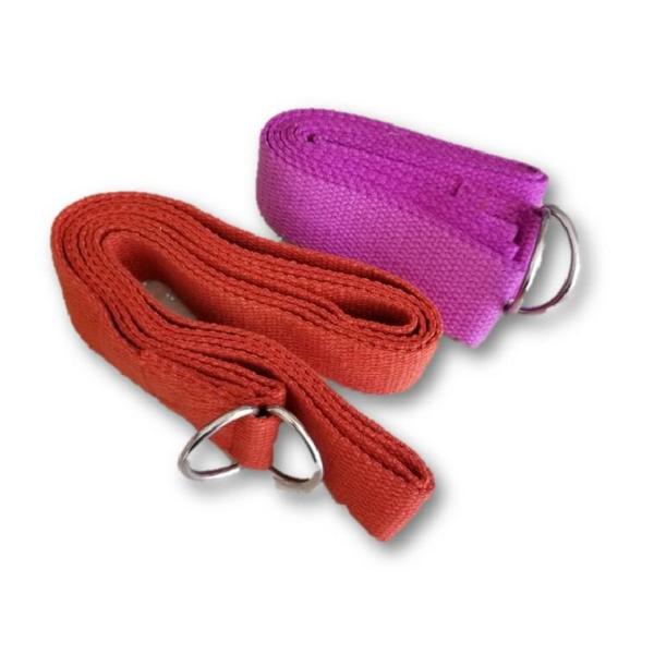 OM132110-Orange 8 ft. Deluxe D-Ring Regular Yoga Strap - Orange