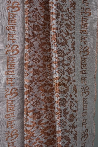 Picture of OMSutra OM303004-Copper OM Handwoven Namah Shivay Long Shawl - Copper