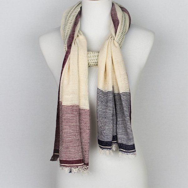 Picture of OMSutra OM303025-MulticolorStripe Pattern Handloomed Scarf - Multi Color Stripe
