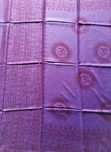 Picture of OMSutra OM401011-Chive Blossom OM Hindu Yoga Meditation Prayer Shawl - Chive Blossom