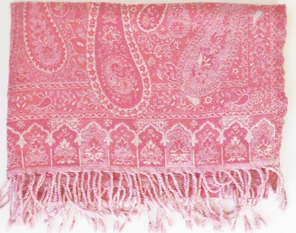 OM441010-7 Handwoven Paisley Jamavar Shawl - 7