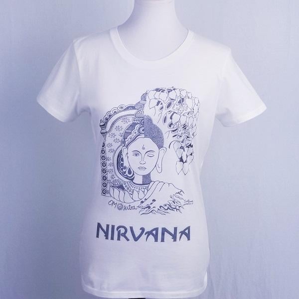 OMS601011-Large Women An Art of Practicing Mindfulness Nirvana Tee - Large