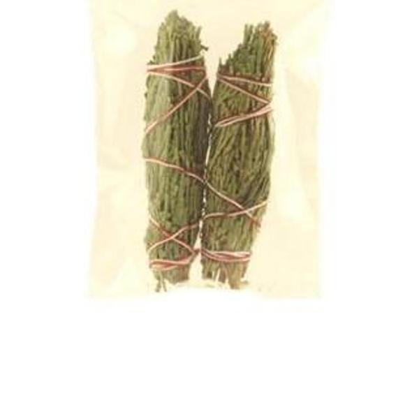 OMSPG2054-CedarSmudgeStick Smudging Herbs Cedar Smudge Stick - 2 Mini Bundles