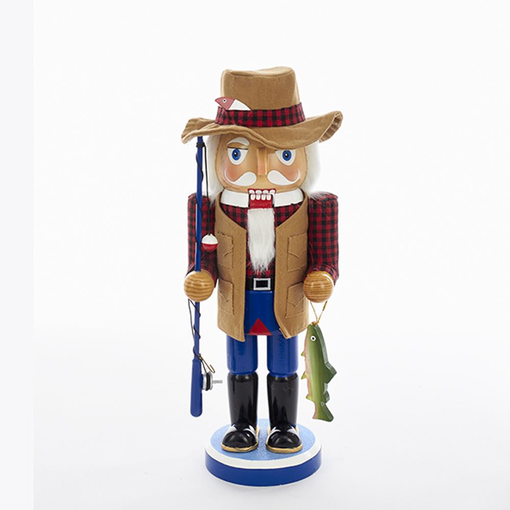 Wooden Fisherman Nutcracker - 15 in.