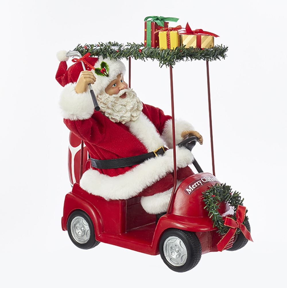 Fabrich Santa Driving Golf Cart - 11.25 in.