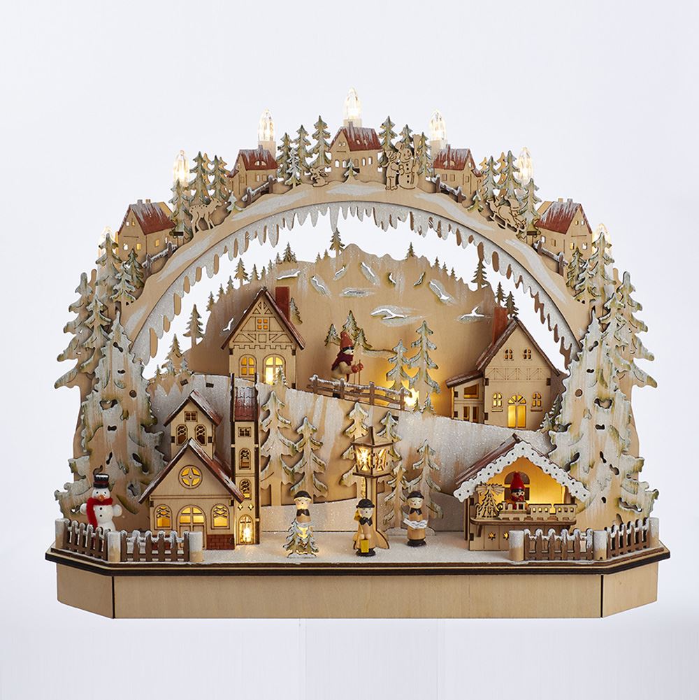 Battery-Operated LED Village Tablepiece - 18 in.