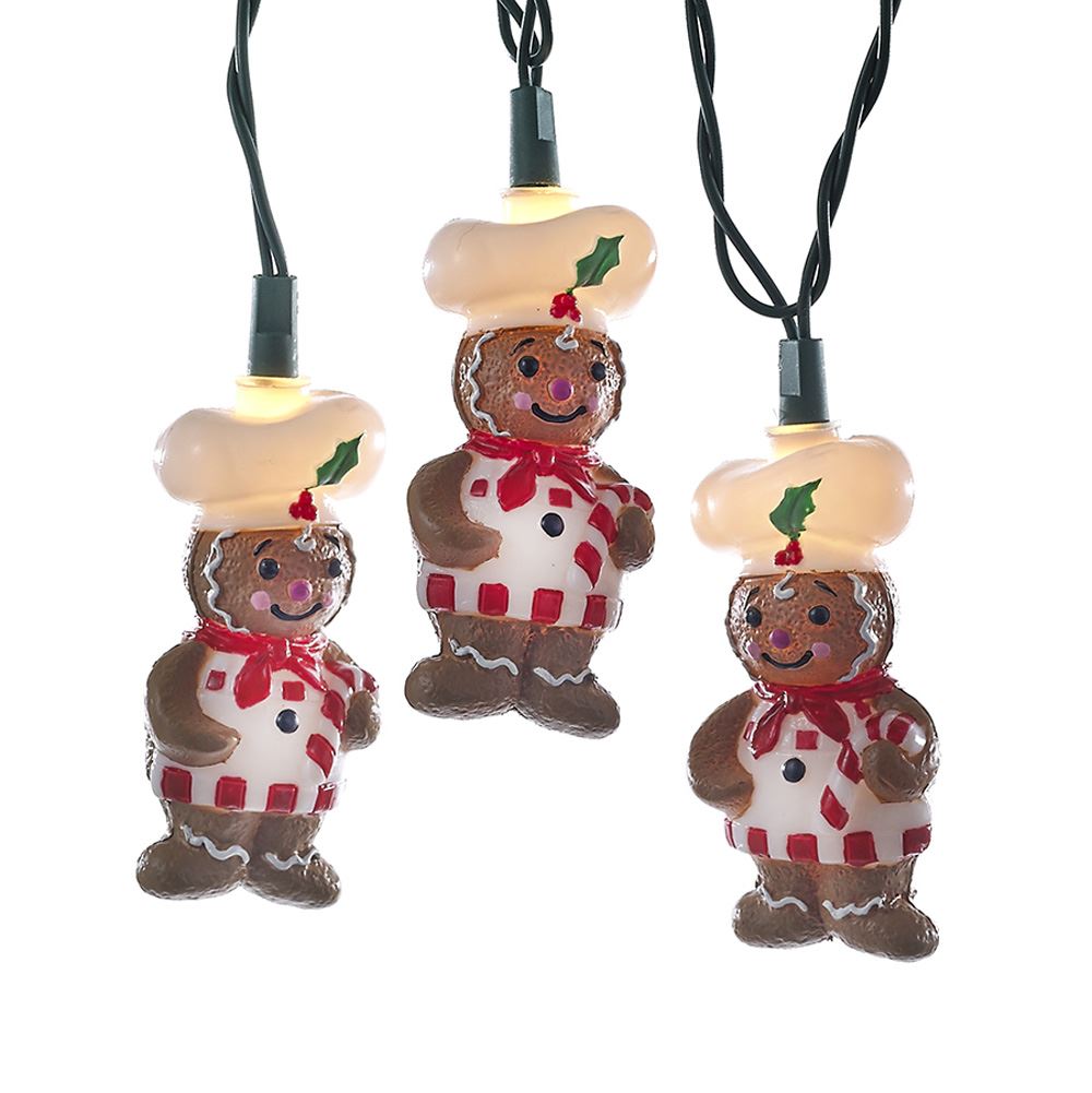 UL 10-Light Gingerbread Light Set