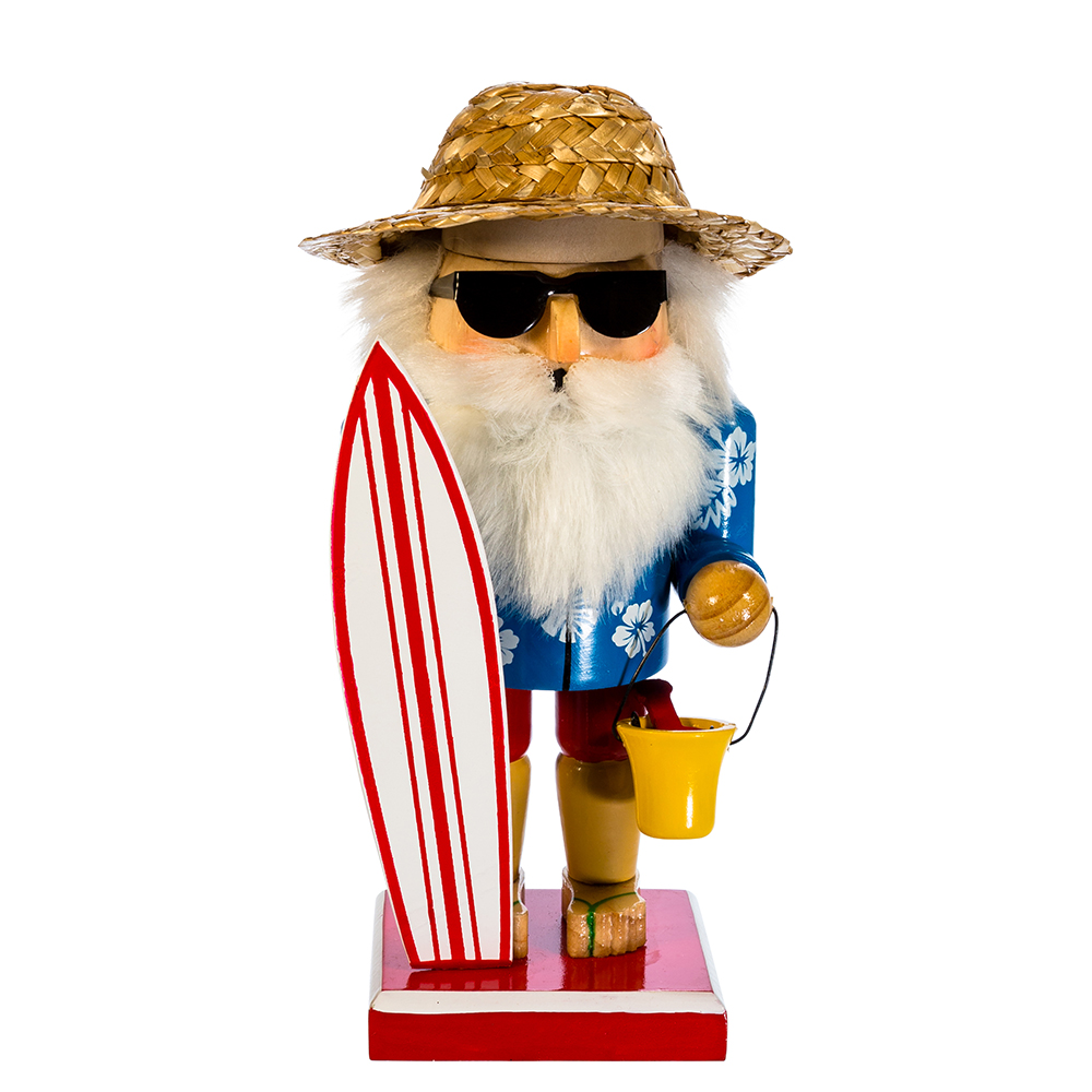 8 in. Surfer Santa Nutcracker