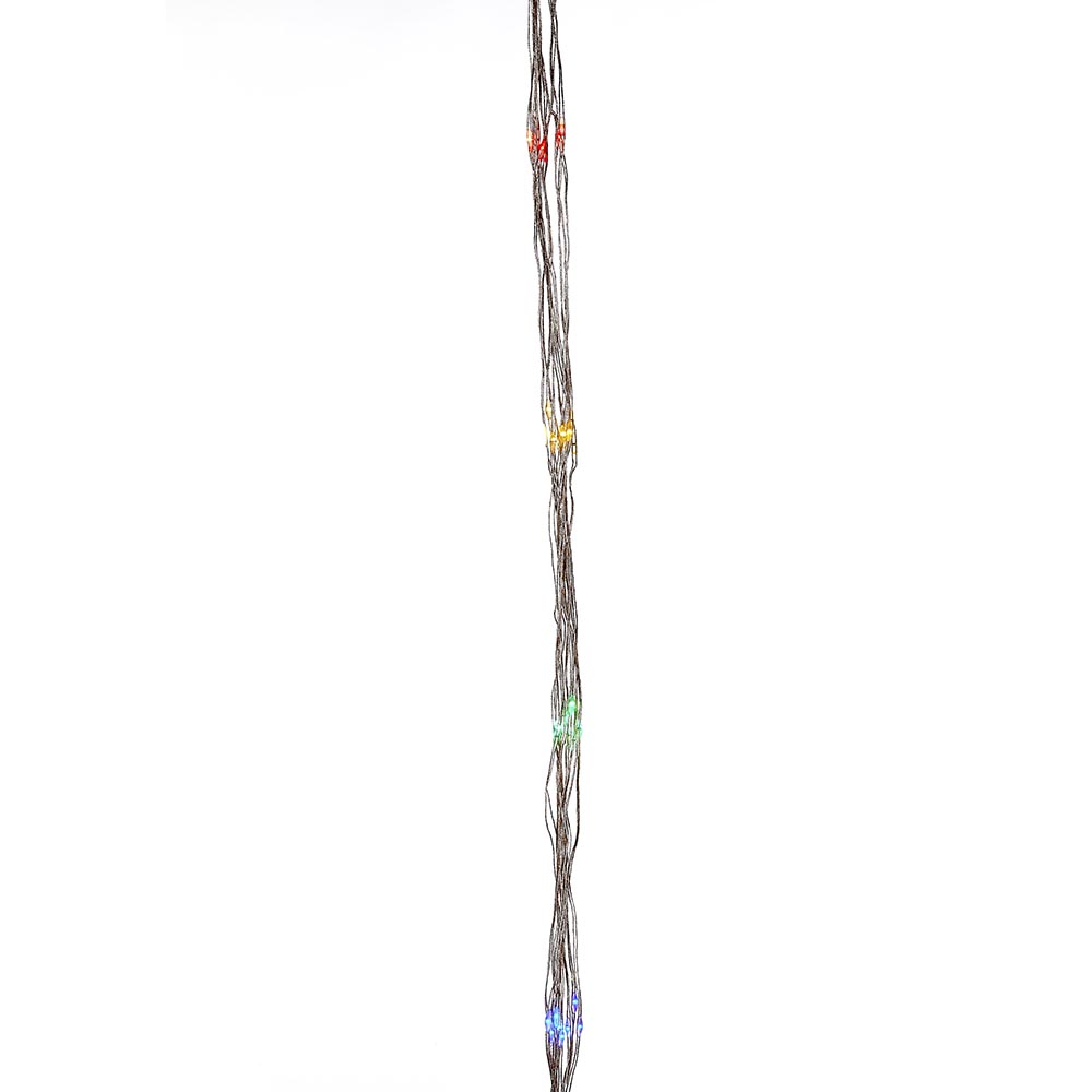 78 in. Silver Nylon 200 Multi-Color LED Light