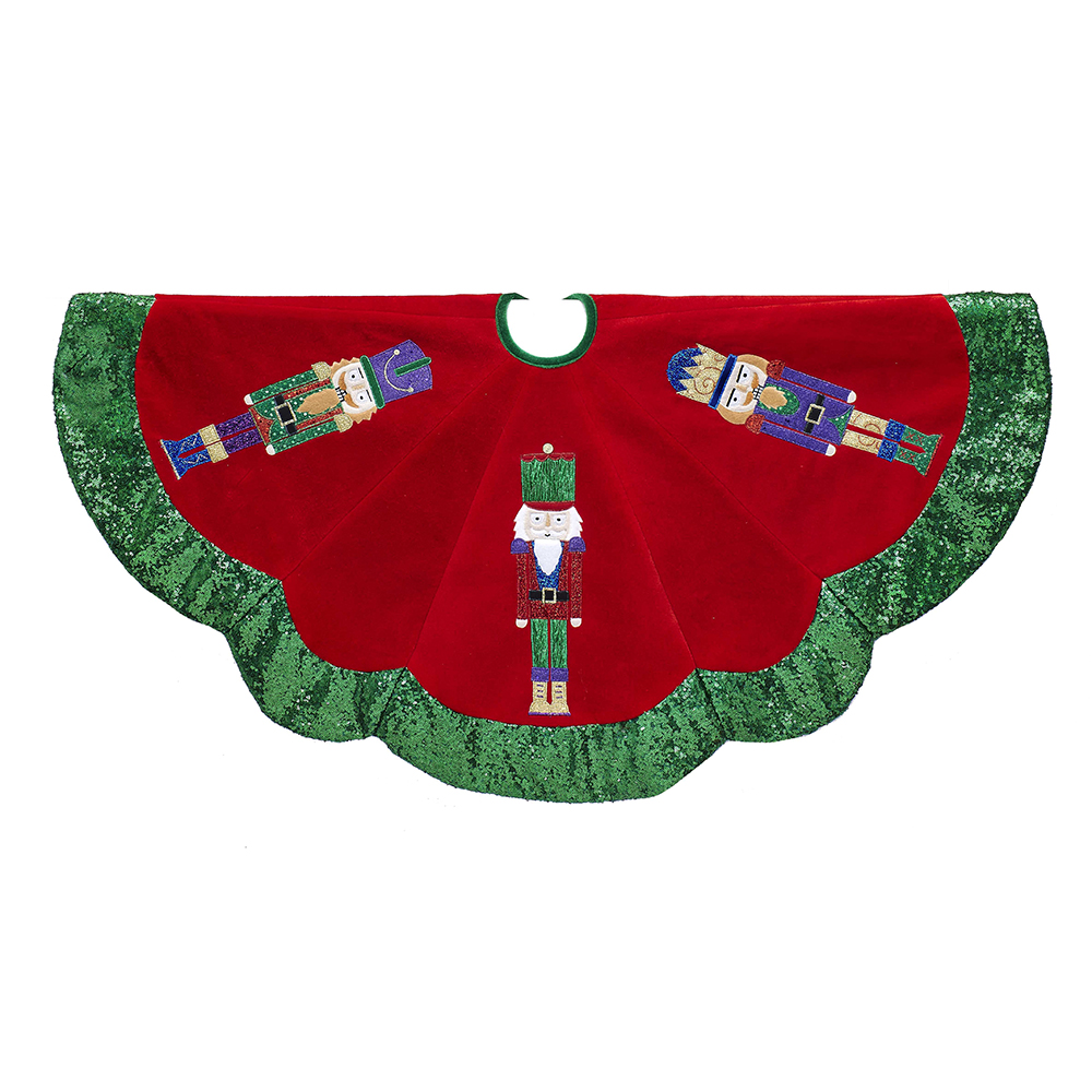 48 in. Velvet with Nutcracker Design Tree Skirt