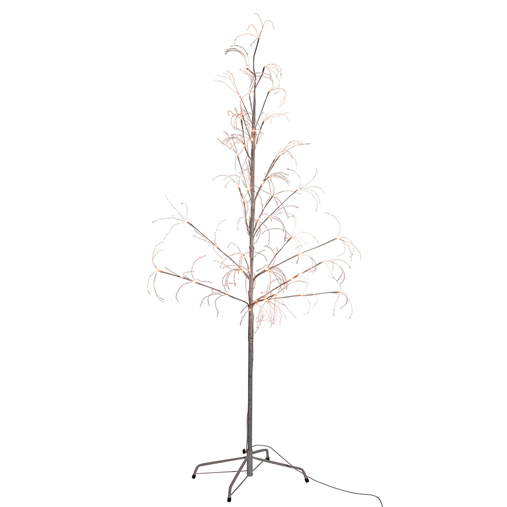 6 ft. White Birch Bark with LED Fairy Lights Christmas Tree