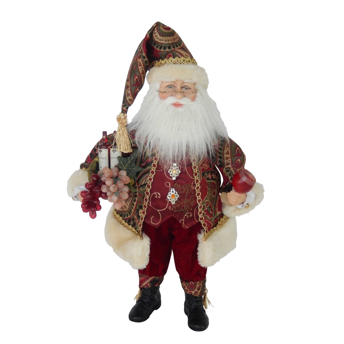 18 in. Kringle Klaus Wine Santa