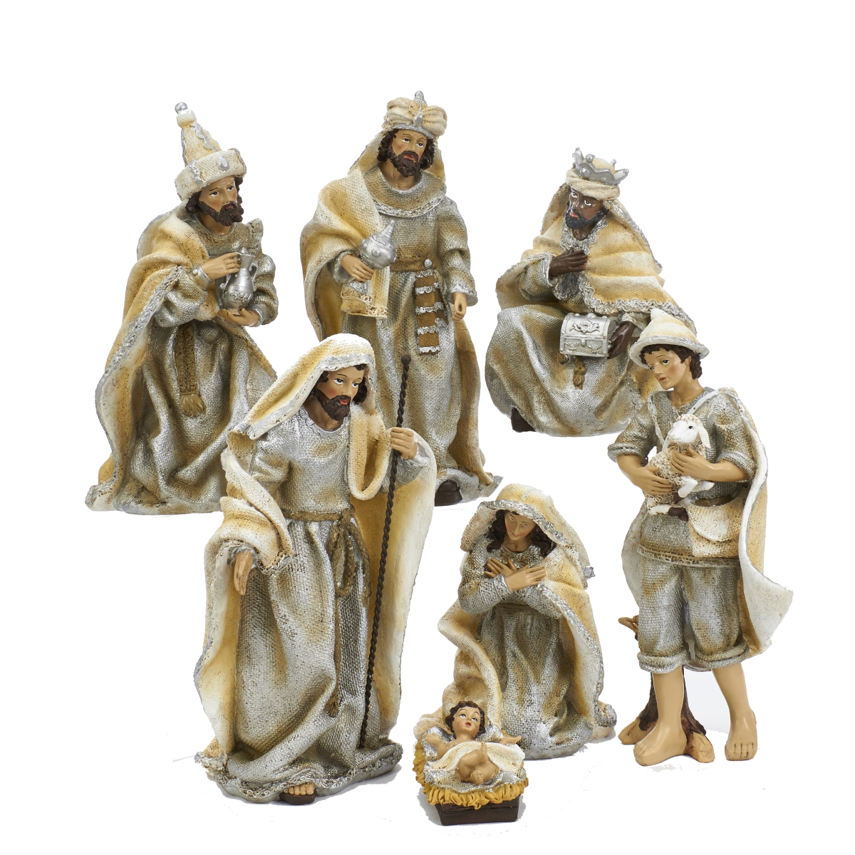 3-11.25 in. Resin Nativity Table Set, 7 Piece